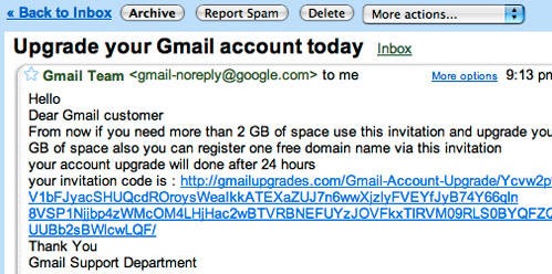 gmail spam